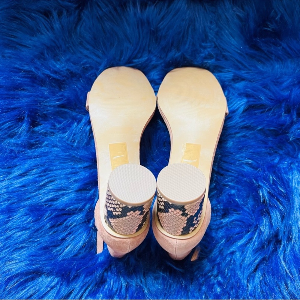 New! Rare STEVE MADDEN Regard Suede Block Animal Print Heel Strappy Sandals - Picture 10 of 12